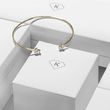 GOLD BRACELET WITH SIX BRILLIANTS - CUFF BRACELETS - BRACELETS