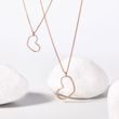 HEART PENDANT NECKLACE IN ROSE GOLD - ROSEGOLD NECKLACES - 