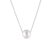 COLLIER DE PERLES D'EAU DOUCE EN OR BLANC - PENDENTIFS EN PERLES - PERLES