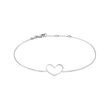 BRACELET WITH HEART IN WHITE GOLD - WHITE GOLD BRACELETS - BRACELETS