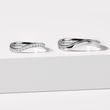 MEN'S WAVE WEDDING RING WITH A GROOVE IN WHITE GOLD - RINGS FOR HIM - WEDDING RINGS