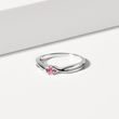 PINK SAPPHIRE RING IN WHITE GOLD - SAPPHIRE RINGS - RINGS