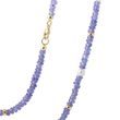 COLLIER EN OR JAUNE AVEC TANZANITES ET PERLES - COLLIERS AVEC MINÉRAUX - COLLIERS