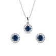 SAPPHIRE JEWELLERY SET IN WHITE GOLD - JEWELLERY SETS - FINE JEWELLERY