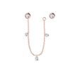 VERSATILE DIAMOND CHAIN EARRINGS IN ROSE GOLD - DIAMOND EARRINGS - EARRINGS