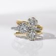 1CT FLOWER DIAMOND GOLD ENGAGEMENT RING - BRILLIANT CUT DIAMOND ENGAGEMENT RINGS - ENGAGEMENT RINGS