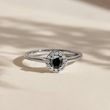 RING MIT SCHWARZEM DIAMANTEN IN WEISSGOLD - VERLOBUNGSRINGE MIT FARBIGEN DIAMANTEN - VERLOBUNGSRINGE