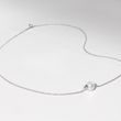 Freshwater pearl necklace in 14k white gold