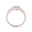 FOUR-LEAF CLOVER DIAMOND RING IN 14K ROSE GOLD - DIAMOND RINGS - 