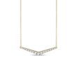 DIAMOND V-SHAPED NECKLACE IN YELLOW GOLD - DIAMOND NECKLACES - NECKLACES