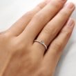 MINIMALISTISCHER RING MIT BLAUEM DIAMANTEN IN WEISSGOLD - VERLOBUNGSRINGE MIT FARBIGEN DIAMANTEN - VERLOBUNGSRINGE
