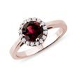 GARNET AND DIAMOND RING IN ROSE GOLD - GARNET RINGS{% if category.pathNames[0] != product.category.name %} - {% endif %}