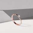 RING AUS 14KT ROSÉGOLD MIT DIAMANT - VERLOBUNGSRINGE MIT BRILLANT - VERLOBUNGSRINGE