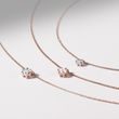 PENDENTIF EN OR ROSE AVEC DIAMANT 0,5 CT - COLLIERS AVEC DIAMANTS - COLLIERS