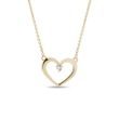 HERZHALSKETTE MIT DIAMANT IN GELBGOLD - KETTEN MIT DIAMANTEN - KETTEN