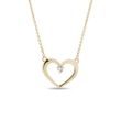 HEART-SHAPED DIAMOND NECKLACE IN YELLOW GOLD - DIAMOND NECKLACES - NECKLACES