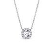 DIAMOND HALO NECKLACE IN WHITE GOLD - DIAMOND NECKLACES - NECKLACES