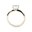 ASSCHER CUT DIAMOND ENGAGEMENT RING IN YELLOW GOLD - RINGS WITH LAB-GROWN DIAMONDS - ENGAGEMENT RINGS