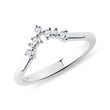 CHEVRON RING WITH SEVEN DIAMONDS IN WHITE GOLD - WOMEN'S WEDDING RINGS - WEDDING RINGS