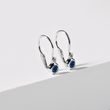 BOUCLES D'OREILLES POUR ENFANTS EN OR BLANC AVEC SAPHIRS - BOUCLES D'OREILLES POUR ENFANTS - BOUCLES D'OREILLES