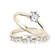 ENGAGEMENT SET WITH DIAMONDS IN YELLOW GOLD - ENGAGEMENT AND WEDDING MATCHING SETS - ENGAGEMENT RINGS