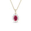 COLLIER EN OR JAUNE AVEC SES RUBIS ET DIAMANTS - COLLIERS AVEC RUBIS - COLLIERS