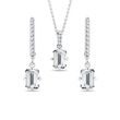 DIAMANTSET AUS OHRRINGEN UND HALSKETTE IN WEISSGOLD - SCHMUCK-SETS - SCHMUCK