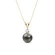 PENDANT WITH A TAHITIAN PEARL AND DIAMOND - PEARL PENDANTS{% if category.pathNames[0] != product.category.name %} - {% endif %}
