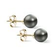 Gold earrings with Tahitian pearls