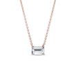 EMERALD CUT LAB GROWN DIAMOND NECKLACE IN ROSE GOLD - DIAMOND NECKLACES - NECKLACES
