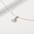 AKOYA PEARL AND DIAMOND PENDANT NECKLACE IN YELLOW GOLD - PEARL PENDANTS - PEARL JEWELLERY