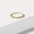 BAGUE D'OR JAUNE AVEC DIAMANTS - ALLIANCES DE MARIAGE FEMMES - ALLIANCES DE MARIAGE