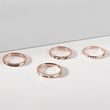 WEDDING RINGS WITH ENGRAVED GROOVE IN ROSE GOLD - ROSE GOLD WEDDING SETS - WEDDING RINGS