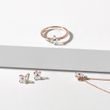 FOUR-LEAF CLOVER DIAMOND RING IN 14K ROSE GOLD - DIAMOND RINGS - RINGS