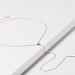 NECKLACE WITH BEZEL DIAMOND IN WHITE GOLD - DIAMOND NECKLACES - NECKLACES