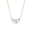 NECKLACE WITH THREE DIAMONDS IN YELLOW GOLD - DIAMOND NECKLACES - NECKLACES
