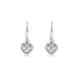 BOUCLES D'OREILLES POUR ENFANTS OR BLANC EN FORME DE COEUR - BOUCLES D'OREILLES POUR ENFANTS - BOUCLES D'OREILLES