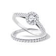 ENGAGEMENT DIAMOND RING SET IN 14K WHITE GOLD - ENGAGEMENT AND WEDDING MATCHING SETS - ENGAGEMENT RINGS