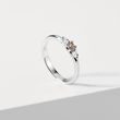 RING WITH CHAMPAGNE DIAMONDS IN WHITE GOLD - FANCY DIAMOND ENGAGEMENT RINGS - ENGAGEMENT RINGS