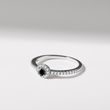 BAGUE DE FIANÇAILLES EN OR AVEC DIAMANT NOIR - BAGUES DE FIANÇAILLES AVEC DIAMANTS DE COULEUR - BAGUES DE FIANÇAILLES