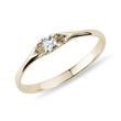 THIN ROUND DIAMOND GOLD RING - SOLITAIRE ENGAGEMENT RINGS - ENGAGEMENT RINGS