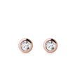 3MM BEZEL DIAMOND STUDS IN ROSE GOLD - DIAMOND STUD EARRINGS - EARRINGS