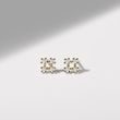 DIAMOND SNOWFLAKE GIRLS' EARRINGS IN 14K YELLOW GOLD - DIAMOND STUD EARRINGS - EARRINGS