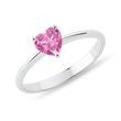 HERZRING MIT ROSA SAPHIR - SAPHIRVERLOBUNGSRINGE - VERLOBUNGSRINGE