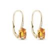 BOUCLES D'OREILLES EN OR BLANC AVEC DIAMANTS ET CITRINES - BOUCLES D'OREILLES EN CITRINE - BOUCLES D'OREILLES