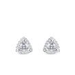 WHITE GOLD EARRINGS WITH DIAMOND AND BRILLIANTS - DIAMOND STUD EARRINGS - EARRINGS