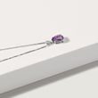 Necklace with Amethyst in White Gold