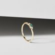 Fine emerald and diamond ring in gold