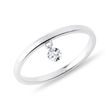 FEINER RING MIT IM LABOR GEZÜCHTETEM DIAMANTEN IN WEISSGOLD - RINGE DIAMANT - RINGE