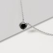 BLACK DIAMOND NECKLACE IN 14K WHITE GOLD - DIAMOND NECKLACES - NECKLACES